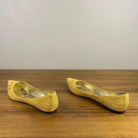 Sam Edelman Delancey Yellow Crocodile Pointy Toe Flat 
Size 6.5 - Picture 6 of 8